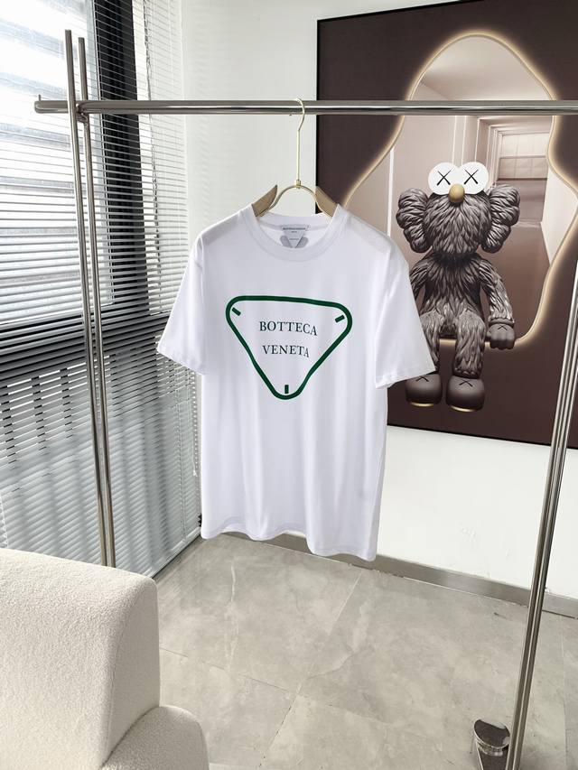 Bv 2025's latest trendy couple's style, classic logo print crew neck T-shirt, ne