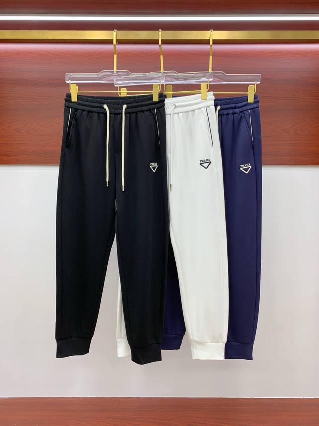Prada's new 25Ss summer casual pants. Custom-made cuprammonium silk air layer bl