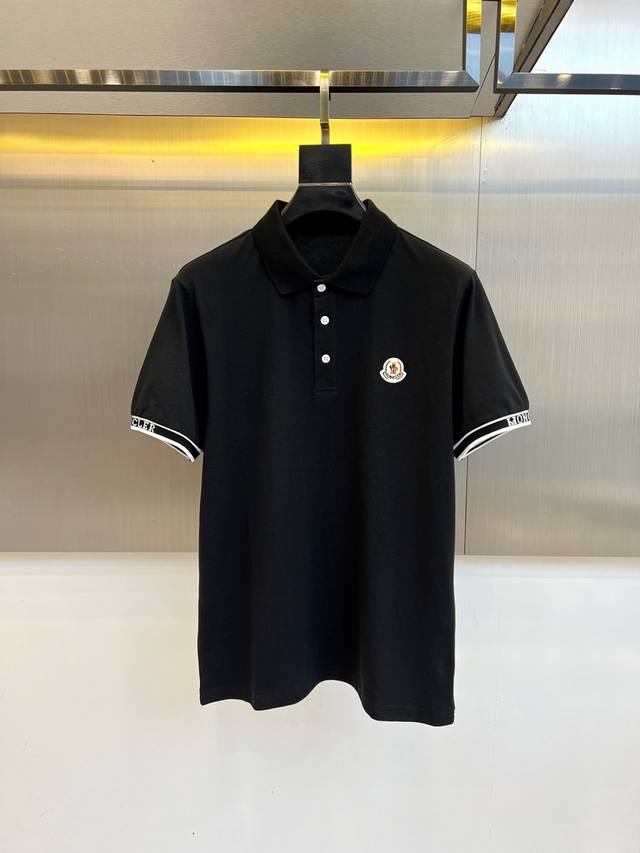 New arrivals from Moncler and 2025S. Men's lapel, half-zip, short-sleeved polo s