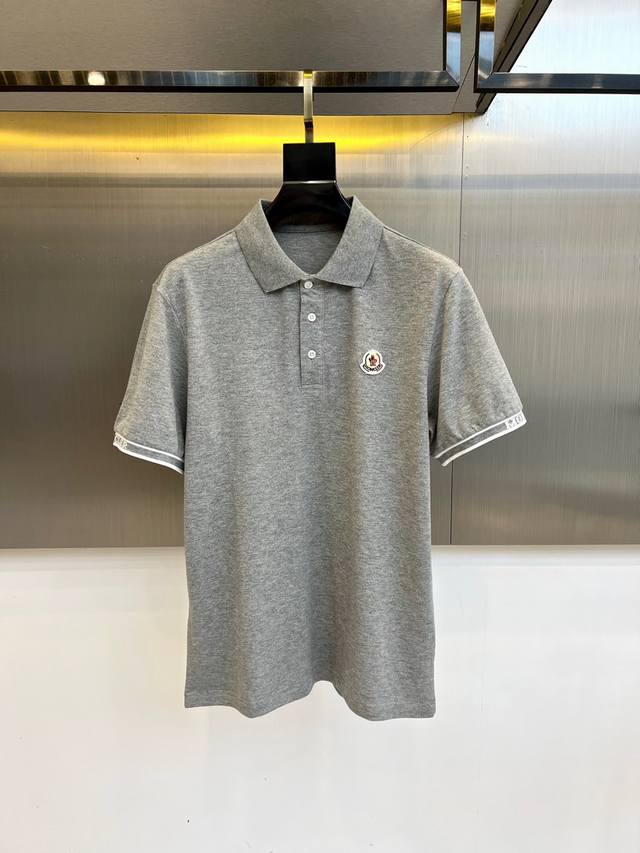 New Moncler, S new arrivals, men's lapel half-zip short-sleeved polo shirt, impo