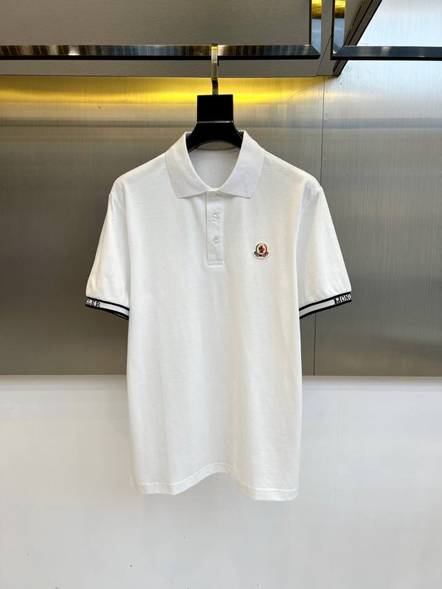 New Moncler, S new product release, men's lapel half-zip short-sleeved T-shirt P