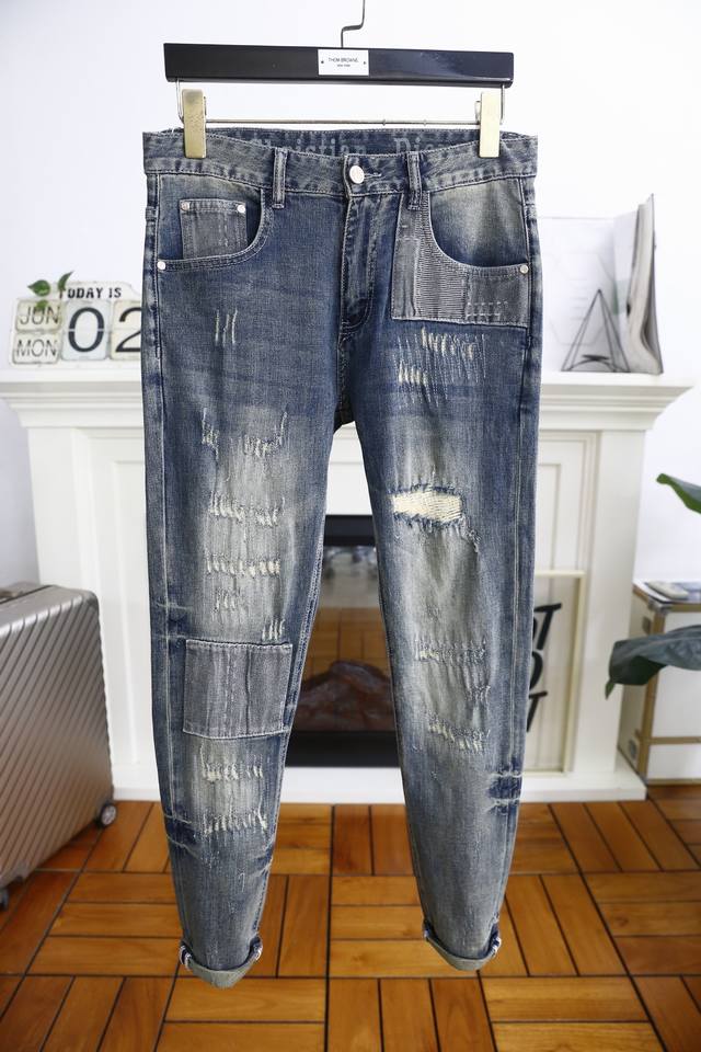 Christian D*Or. 2025 Summer New Arrivals! Stylish men's summer thin-cut ripped j