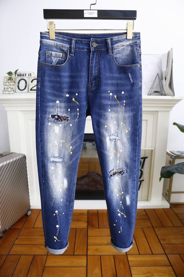 Louis Vuitt N. 2025 Summer New Arrivals! Stylish, thin, versatile summer jeans f
