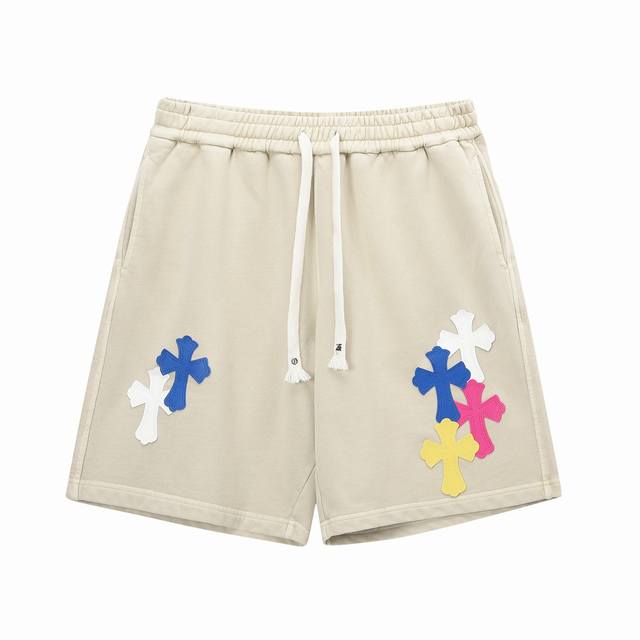 New summer shorts, heavy washing and fried shell powder, ox tripe terry fabric,