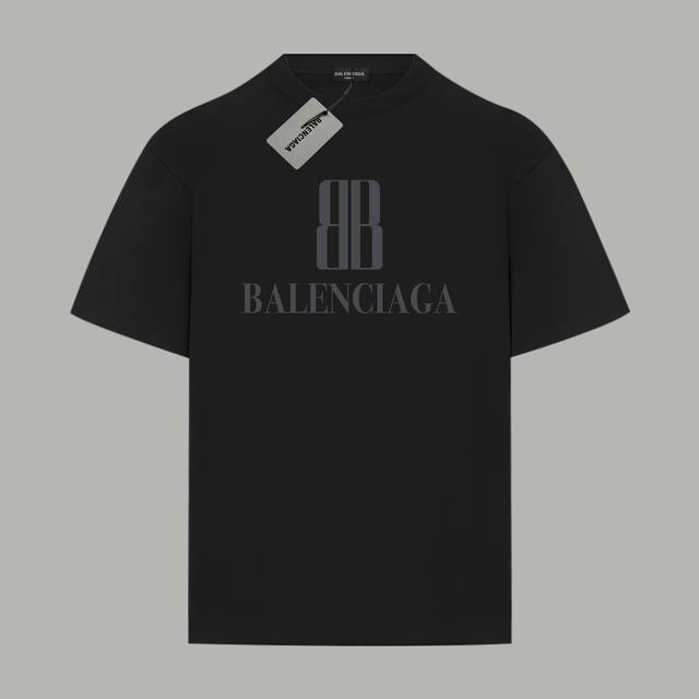 Balenciaga official website limited edition double B logo printed double yarn pu
