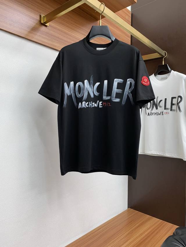 Moncler 25Ss Spring/Summer new pure cotton round neck short-sleeved men's basic