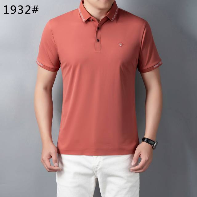 Classic fashion lapel Polo shirt short sleeves simple and elegant, fashionable a
