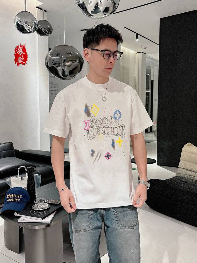 Lv Donkey Brand 2540 Spring and Summer New Fashion Round Neck Short Sleeve Advan
