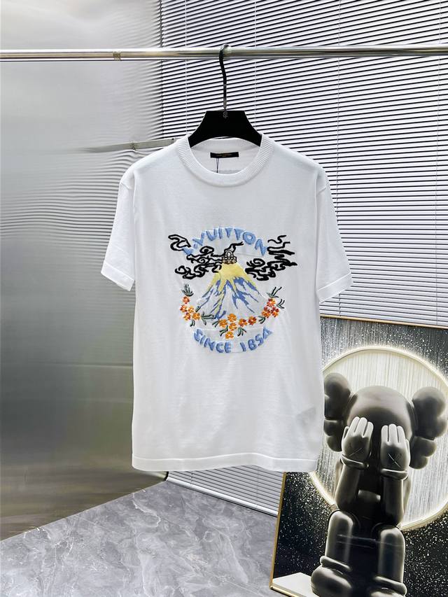 Louis Vuitton Lv 2025Ss new round-neck short-sleeved sweater, a high-end version