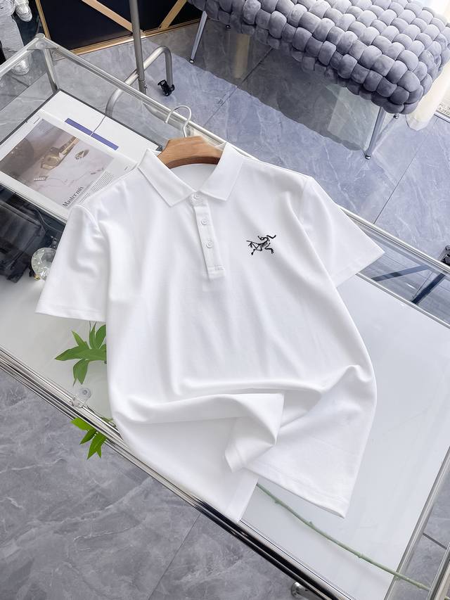 High-end fabric Arc'teryx 2025 Ss new summer logo men's lapel Polo shirt! Classi