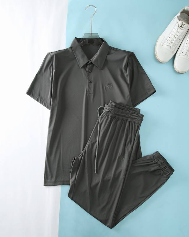 New Lor* Piana Set Ly68130 2025 Summer New Style: Men's Classic Badge Embroidere