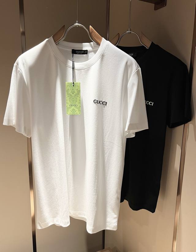 Gucc* Gucc's new 2025 spring and summer unisex couple's casual loose cotton roun
