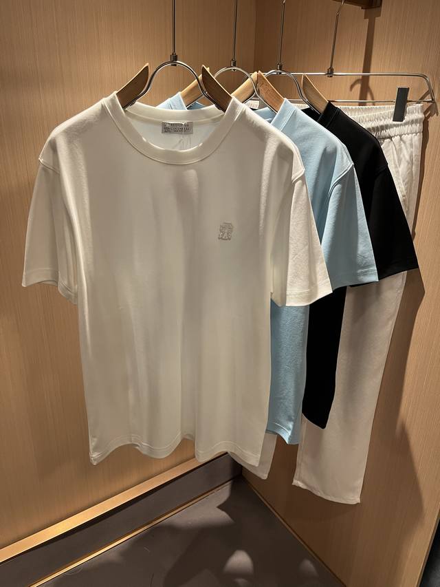 Bc-Brunello Cucineli 2025 Spring/Summer new men's short-sleeved T-shirt, a fashi