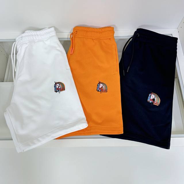 Hermes new summer men's casual shorts, made of high-end custom fabric, breathabl
