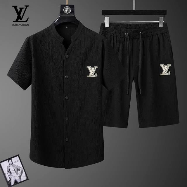 Lv Louis Vuitton's new summer shorts set! Cotton and linen fabrics! Exclusive ne