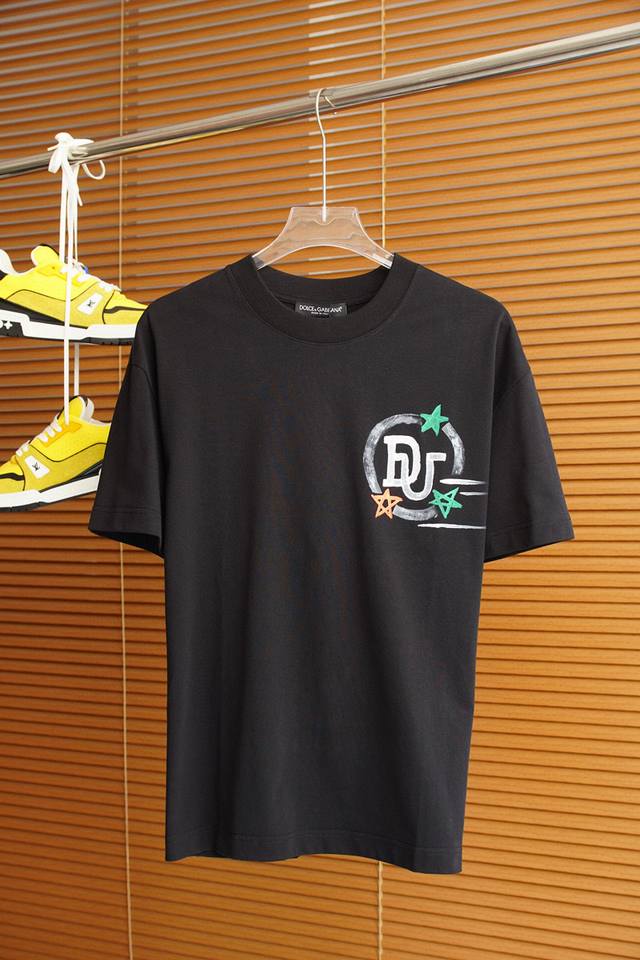Dg-2025 Spring and Summer new unisex couple's casual loose cotton round neck sho