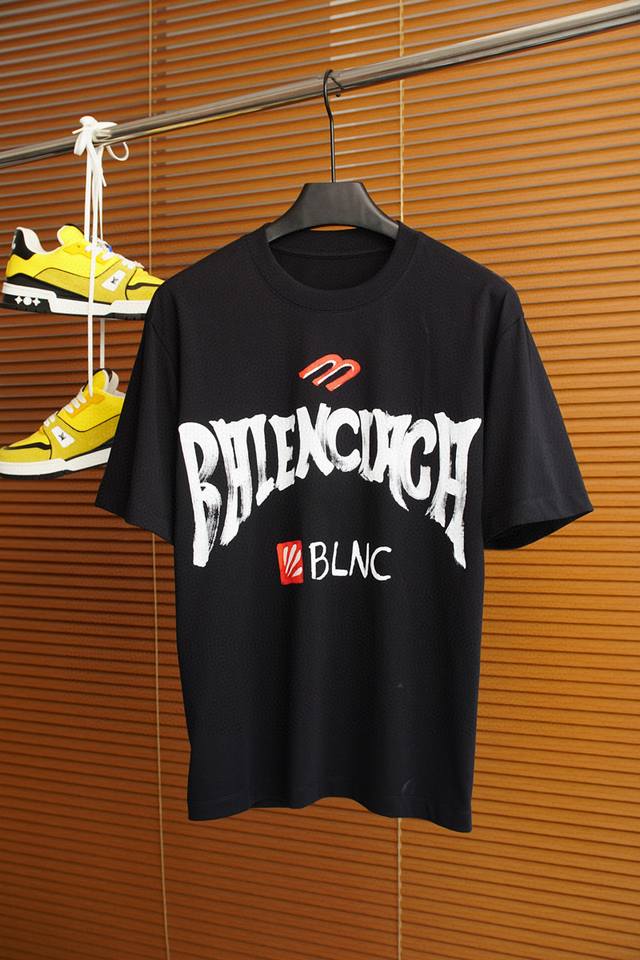 Balenciaga - 2025 Spring/Summer new unisex couple's casual loose cotton round ne