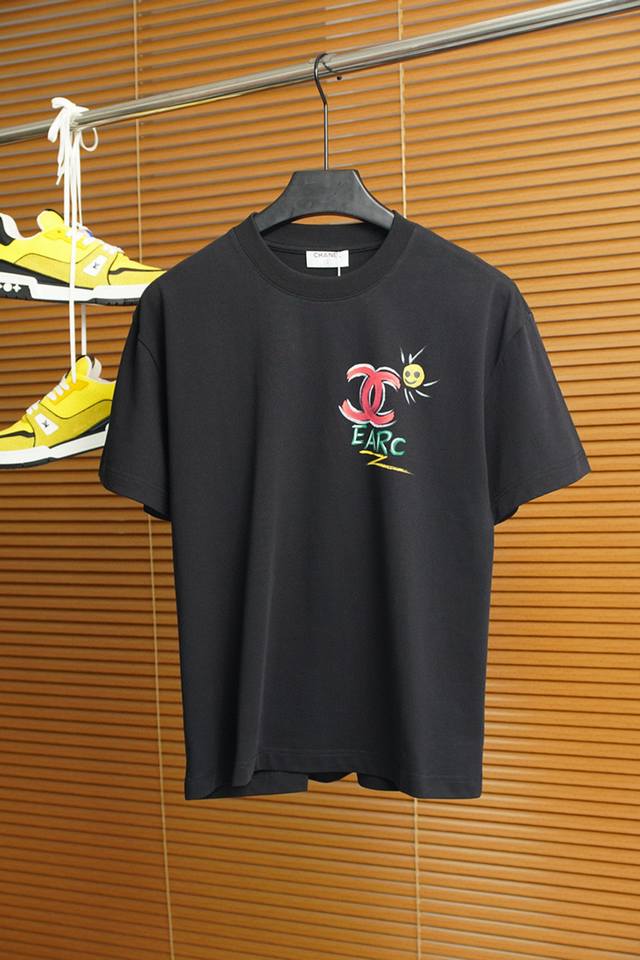 Chanel - 2025 Spring and Summer new unisex couple's casual loose cotton round ne