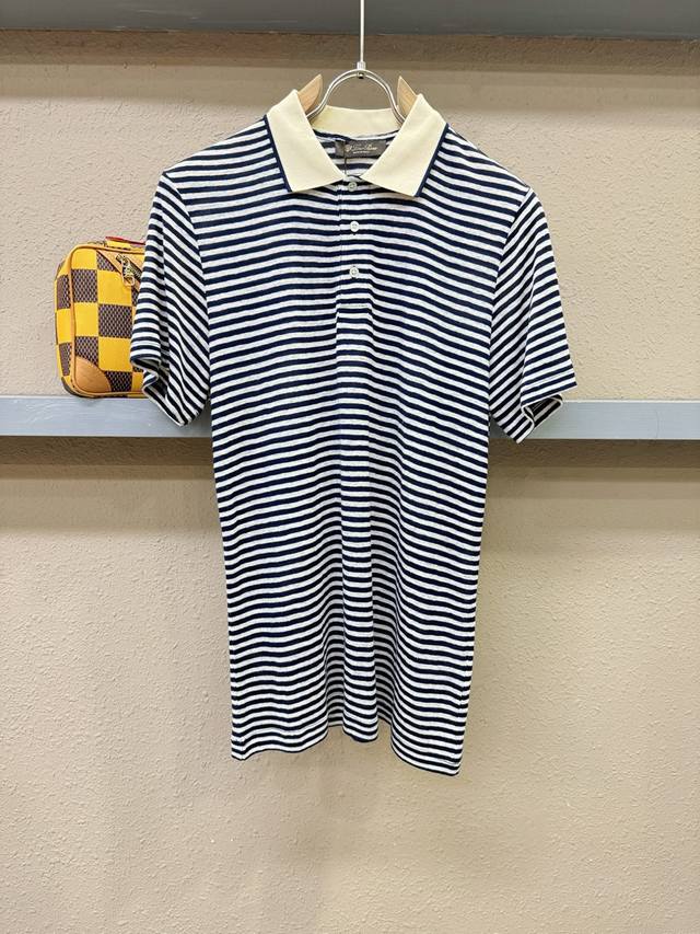 Loro Piana 2025 Spring/Summer linen short-sleeve top. Made of linen, this fabric