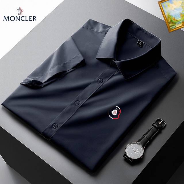 Moncler European goods 2025 new men's short-sleeved shirt, high-end version of t