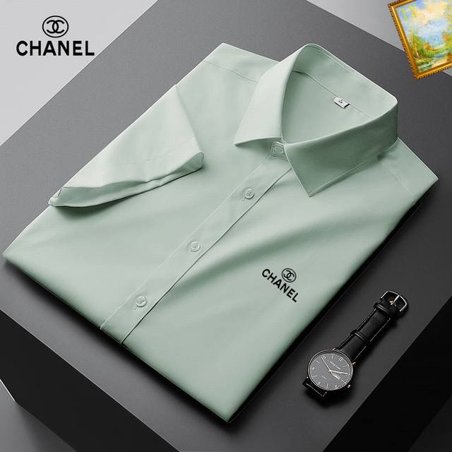 Chanel European 2025 new men's short-sleeved shirt, a high-end version! Custom-m