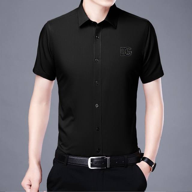 Dg European 2025Ss new men's short-sleeved shirt, a high-end version! Custom-mad