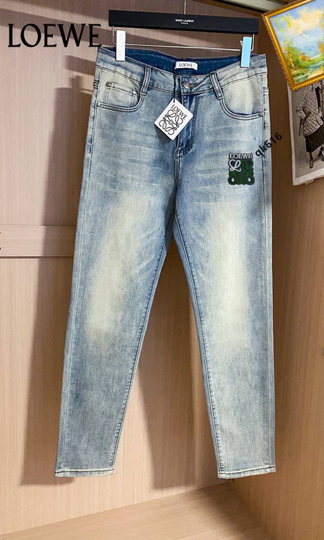 Loewe 2025Ss new jeans, customized full set of hardware, new brand design proces