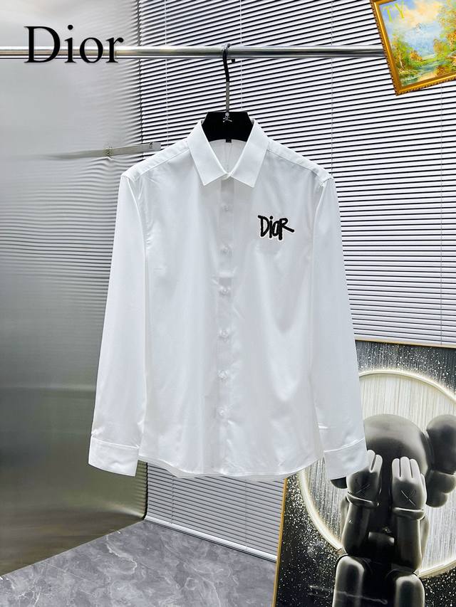Dior 2025Ss new long-sleeved shirt, a high-end version! Custom-made fabrics are