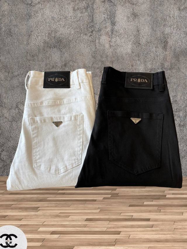 Prada's new spring/summer jeans are a hot seller at the counter. They share a un