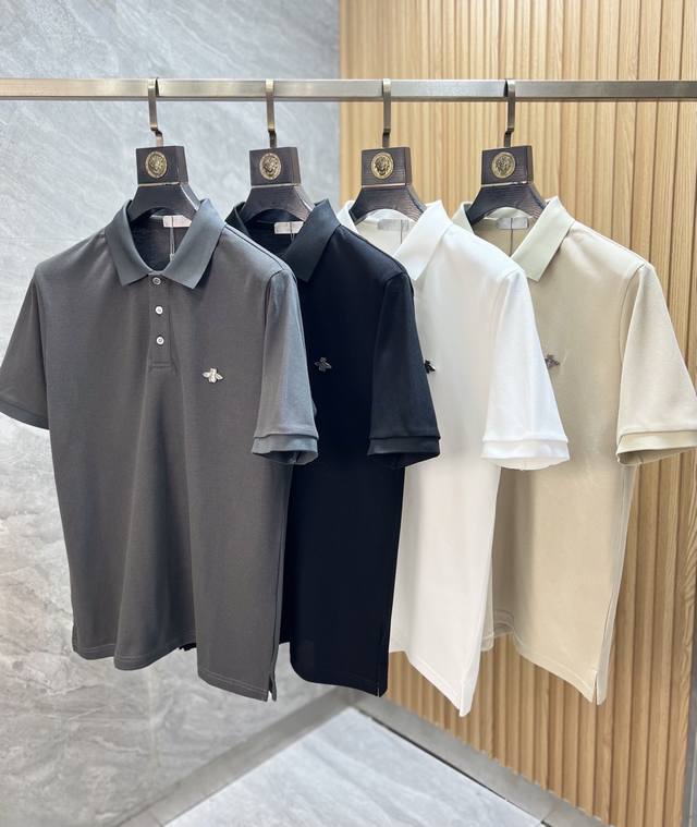 Dior 2025 Spring/Summer New Arrivals. Lapel, short-sleeved polo shirt with compl