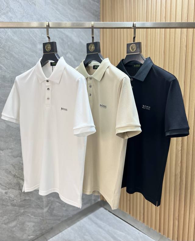 Boss 2025 Spring/Summer New Arrivals: Lapel Short-Sleeved Polo Shirt with Comple