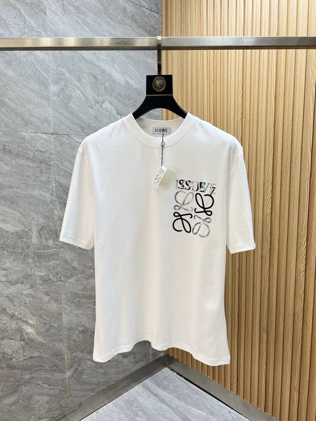 Loewe 2025 Spring/Summer New Arrivals. Mercerized cotton round-neck short-sleeve