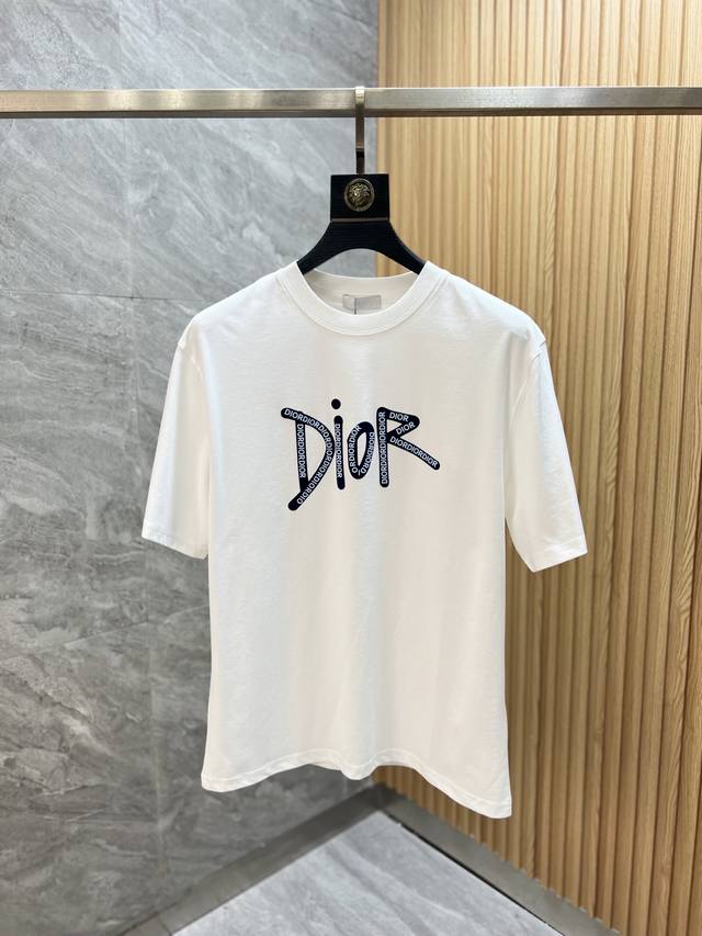 Dior 2025 Spring/Summer New Arrivals. Mercerized cotton round neck short-sleeved