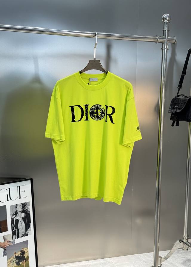 Dio*R Dior 25S new couple's round neck T-shirt! Stone Island co-branded model. U