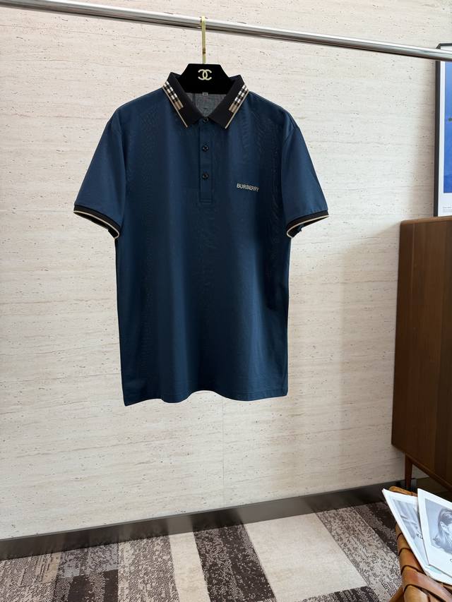 Bur25S Spring/Summer Men's Polo Shirt. The iconic logo on the chest creates a ca
