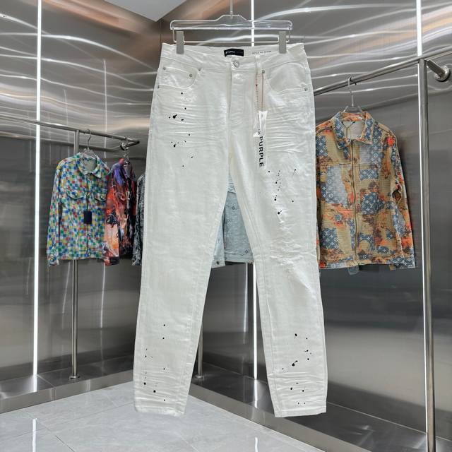 D Purple Brand ripped graffiti craft street trend slim fit skinny stretch jeans