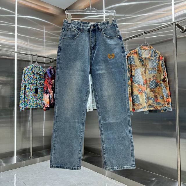 D Paris 25 new arrival, monogram embroidered jeans with a monogram logo print on