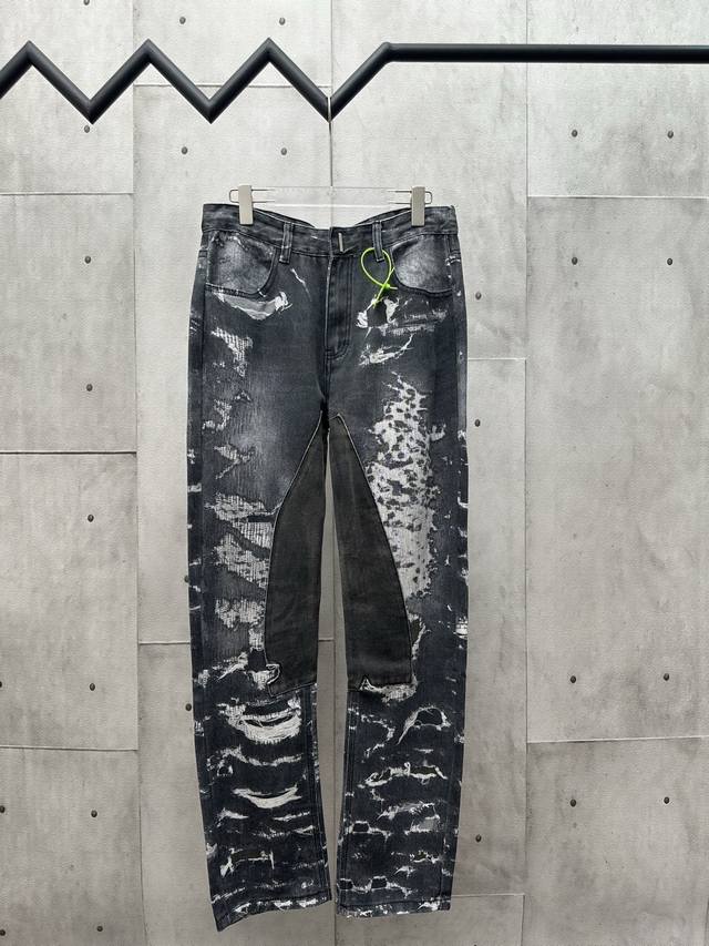 D Gvc Givenchy 2025Ss Boro series knife-cut damaged jeans Size: SML Xl