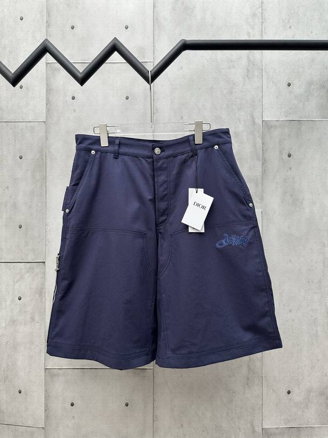 D Dior 25Ss new blue cotton shorts, from the Dior And Lewis Hamilton limited ser