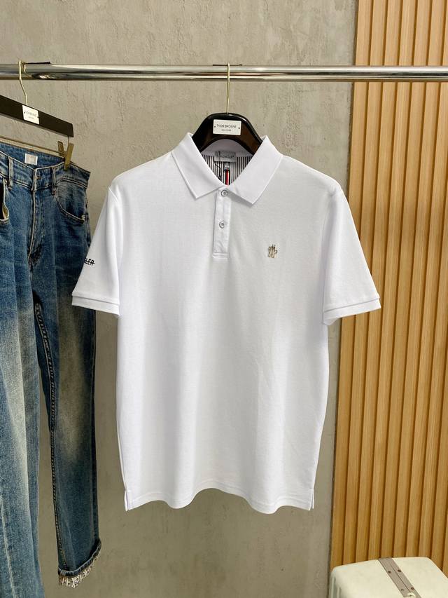Meng'' 2025 Spring and Summer new men's lapel polo shirt short sleeve series shi