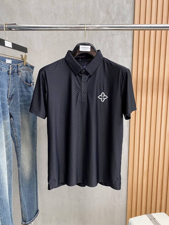 L''2025 Spring/Summer new men's lapel polo shirt short-sleeved series shipment s