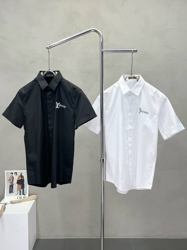 Louis Vuitton exclusive new original men's casual short-sleeved shirt, high-end