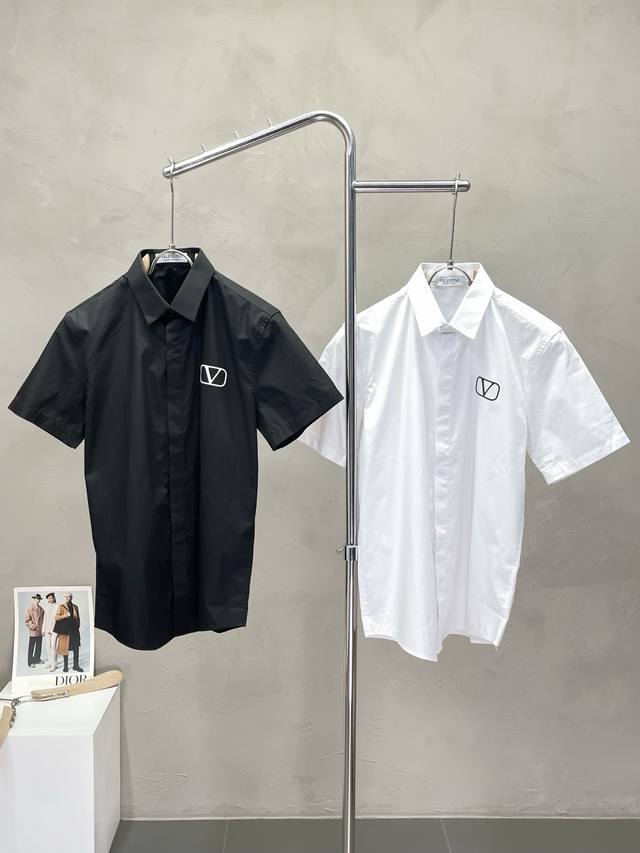 Valentino exclusive new original men's casual short-sleeved shirt, high-end cust