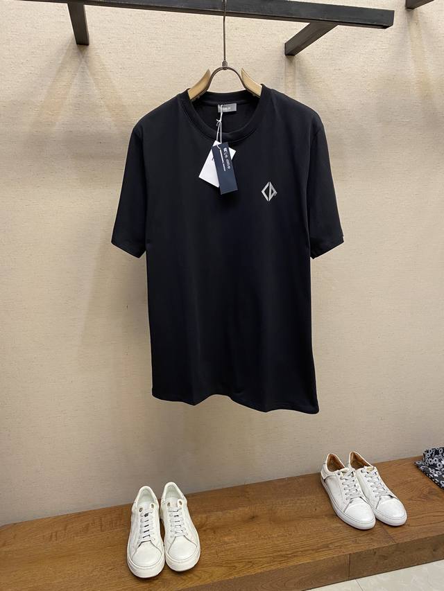 Dior, 25Ssdiro logo cotton short-sleeved T-shirt, authentic 7233 purchase, 32s t