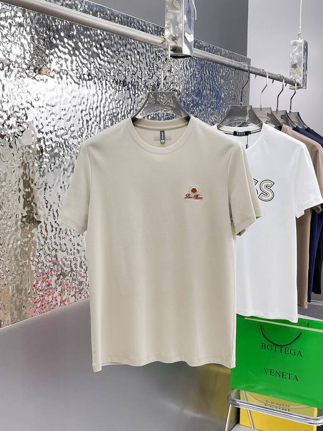 Lp2520 Spring/Summer new release! High-end custom short-sleeved crew neck T-shir