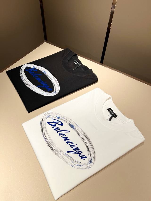 Balenci*Ga Paris* brand's new 2025 Spring/Summer unisex short-sleeved T-shirt! F