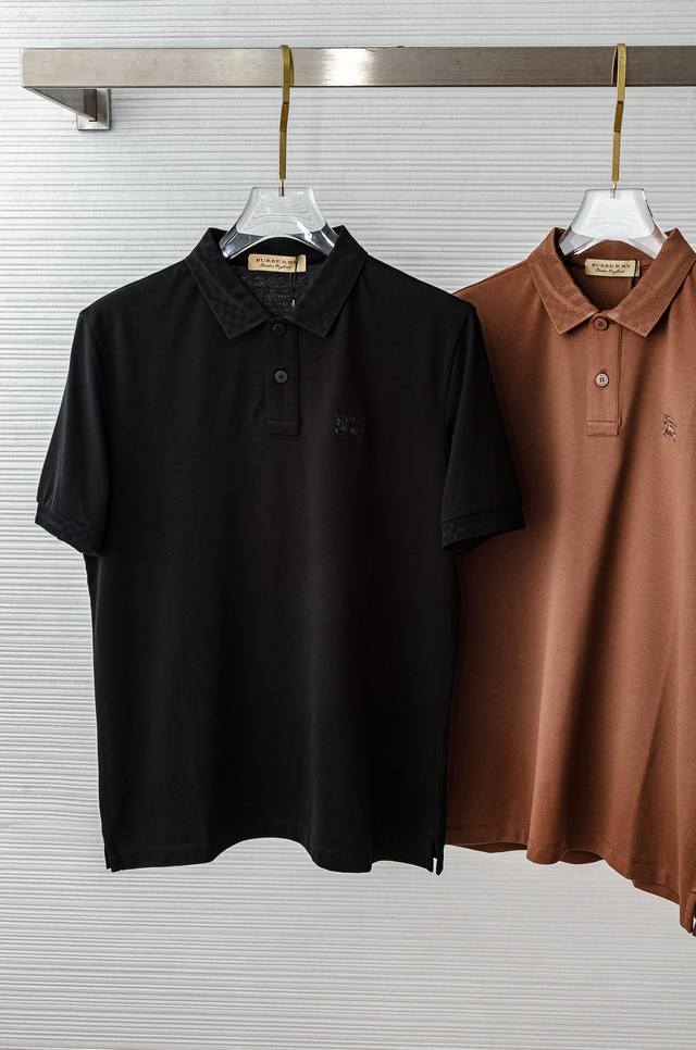 Burberry's new 2025Ss mesh polo shirt with liquid ammonia treatment, featuring c