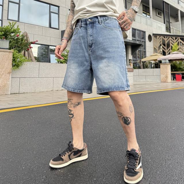Chrome Hearts casual denim shorts custom-made counter top denim fabric, super st