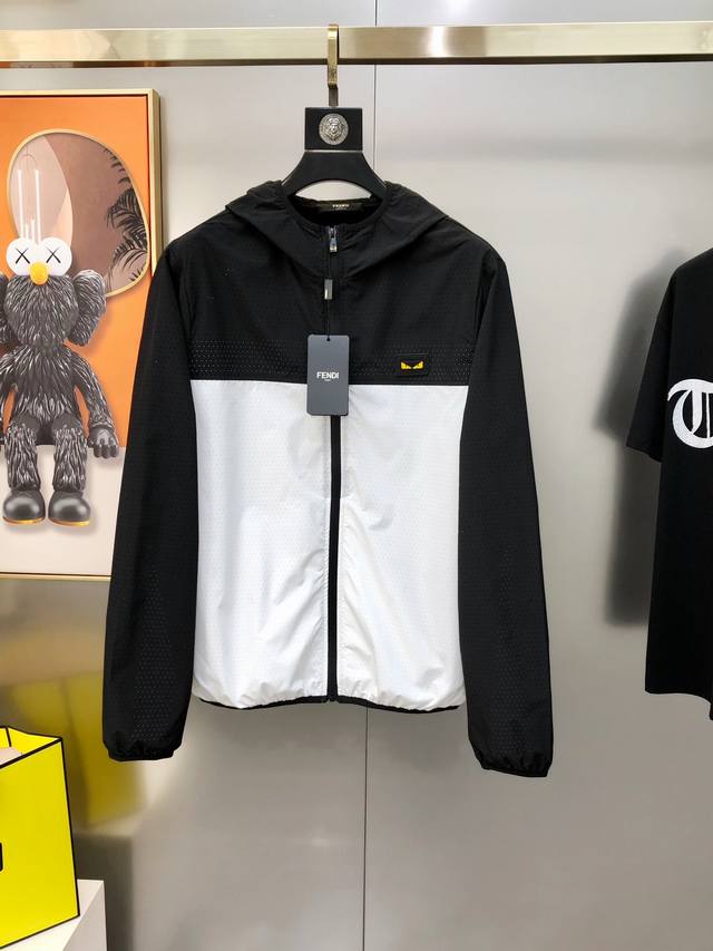 Fd Fendi 2025 spring and summer new original men's thin hooded windbreaker jacke