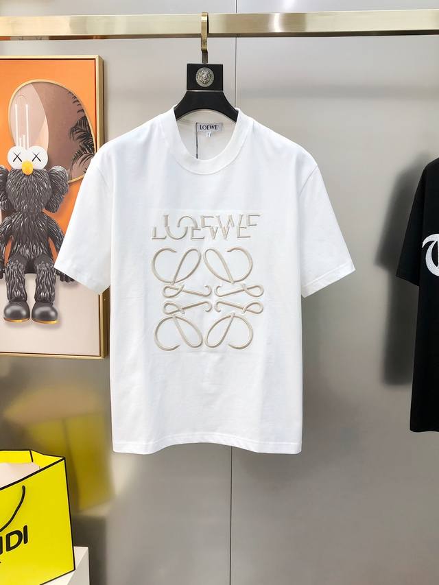 L*Ewe 2025 Spring/Summer new original men's round neck short-sleeved T-shirt, so